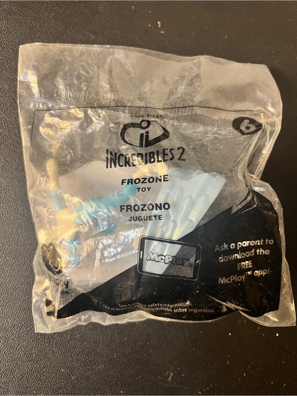 McDonald's 2018 Happy Meal Toy Disney Incredibles 2 #6 Frozone New Sealed